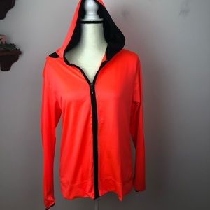 Under Armour Heat Gear Light Weight Jacket Size Medium Neon Orange